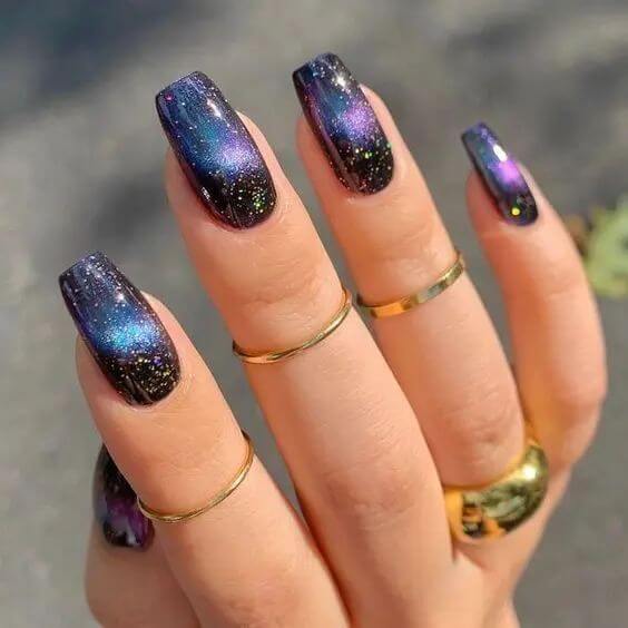 "30 30 Incredibly Breathtaking Galaxy Nails That Take Your Manicure Up A Notch - 191