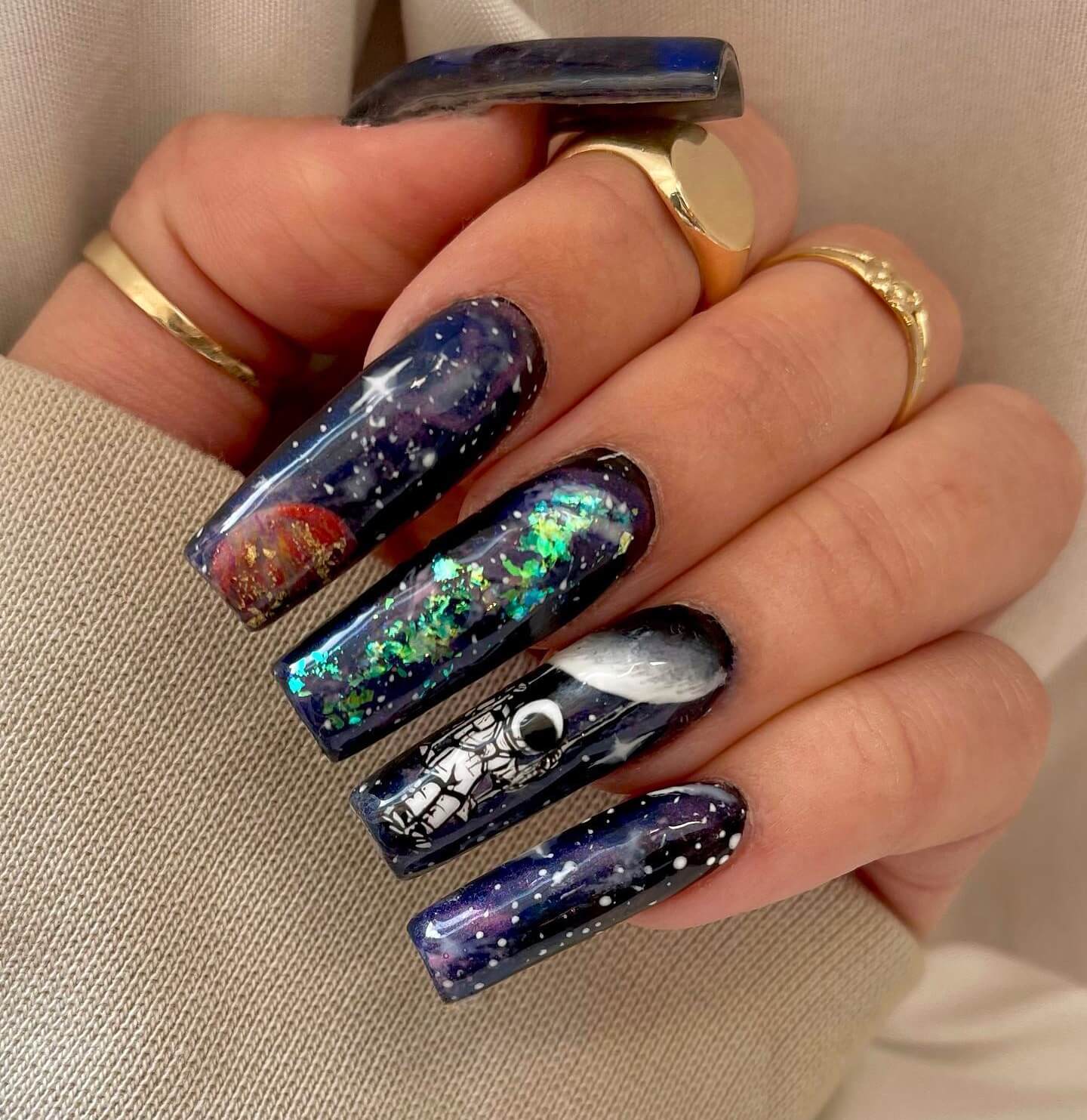 "30 30 Incredibly Breathtaking Galaxy Nails That Take Your Manicure Up A Notch - 231