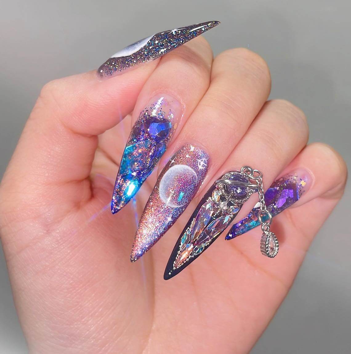 "30 30 Incredibly Breathtaking Galaxy Nails That Take Your Manicure Up A Notch - 195