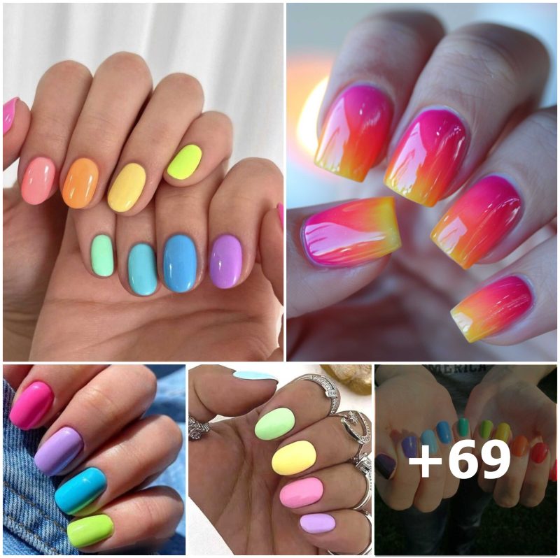 69+ Fun and Playful Rainbow Nail Ideas for Any Season