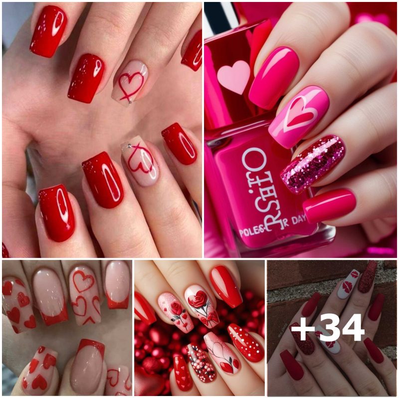 Lovely Short Nail Inspirations for Valentine’s Day