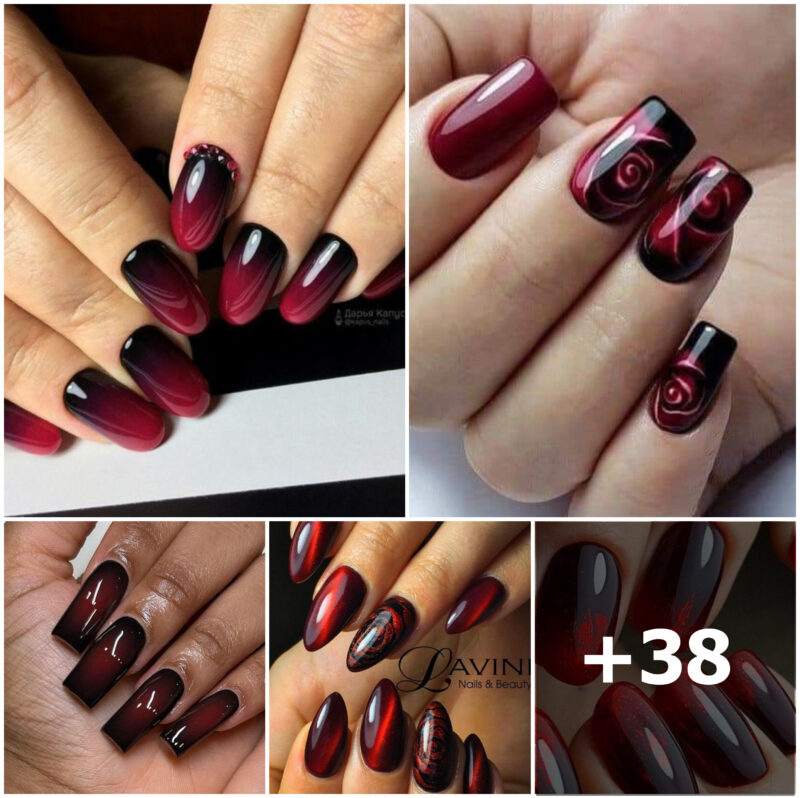 +38 Black and Red Nails ideas