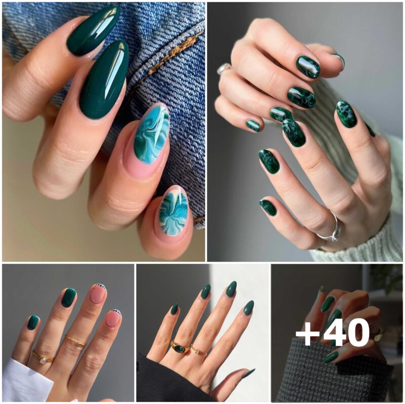 40+ Dark Green Nail Designs You Need To Try!