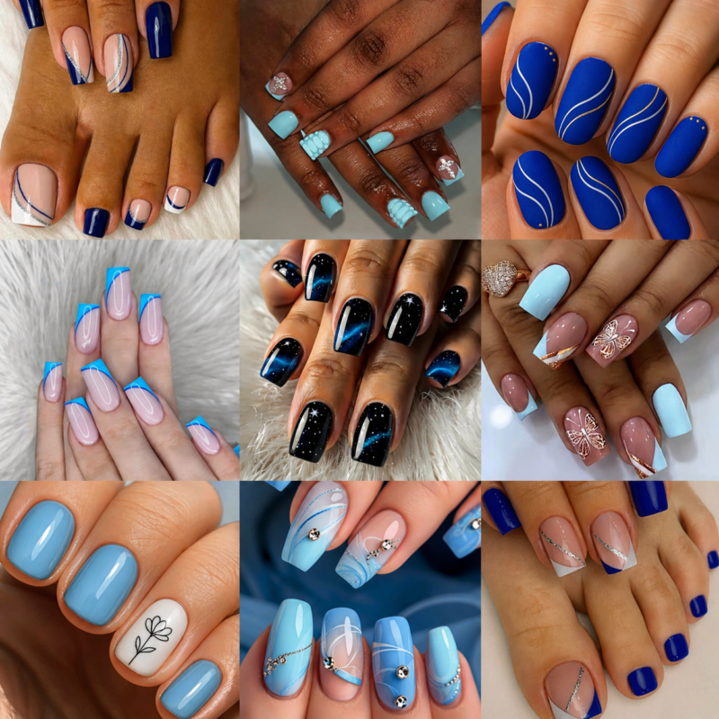 32 PHOTOS: Blue Nail Ideas For Clean Short Nails