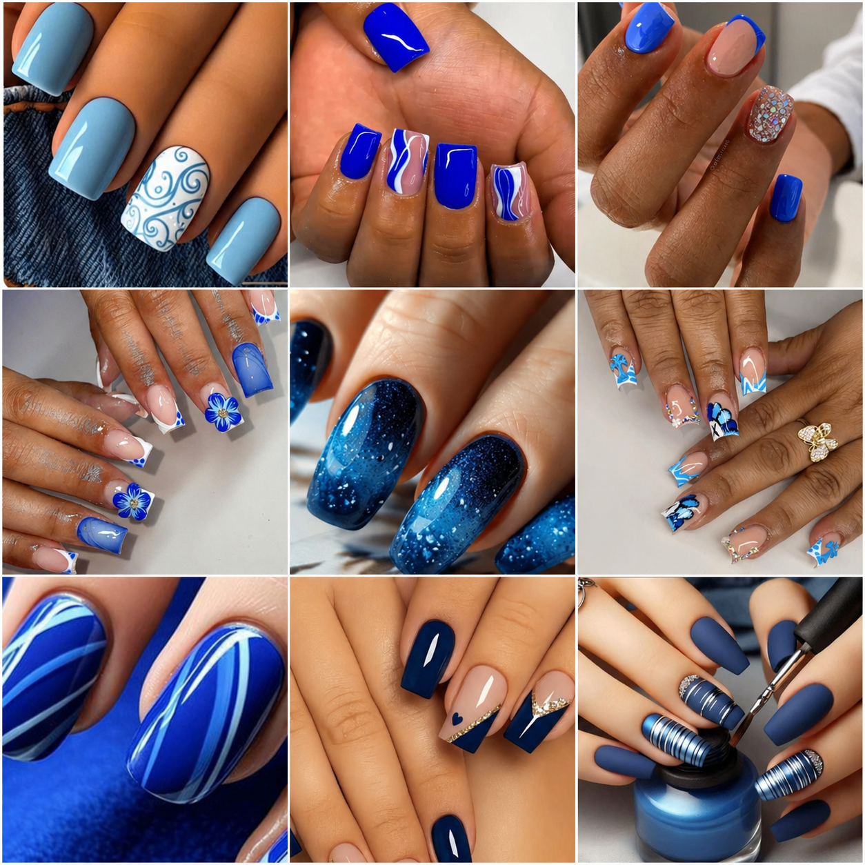 30 PHOTOS: Beautiful Blue Nail Designs For Short Nails