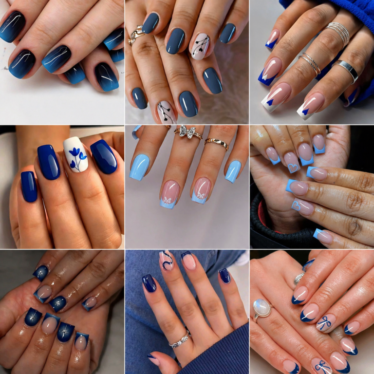 35 PHOTOS: Blue Nail Designs For Neat Short Nails