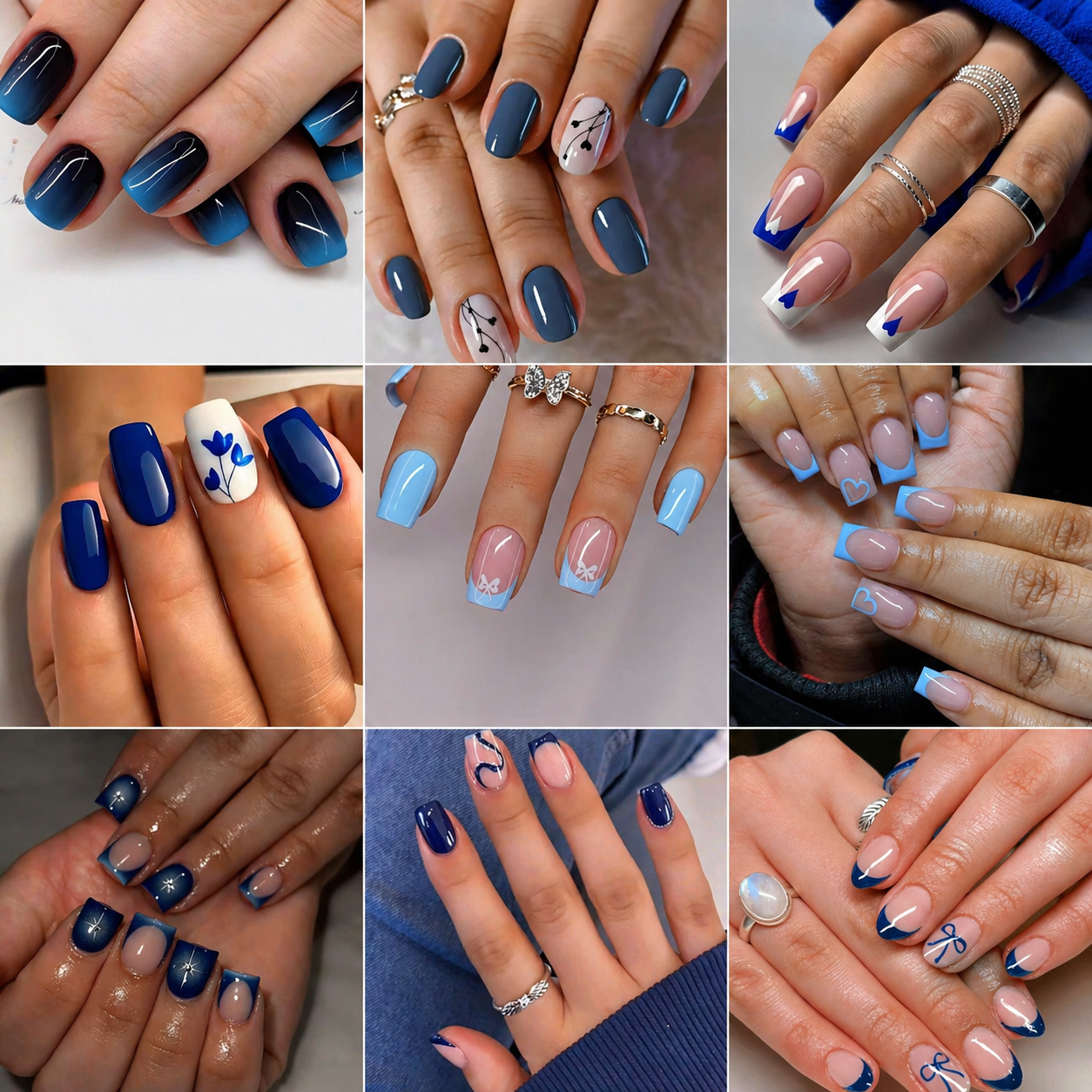 35 PHOTOS: Blue Nail Designs For Neat Short Nails