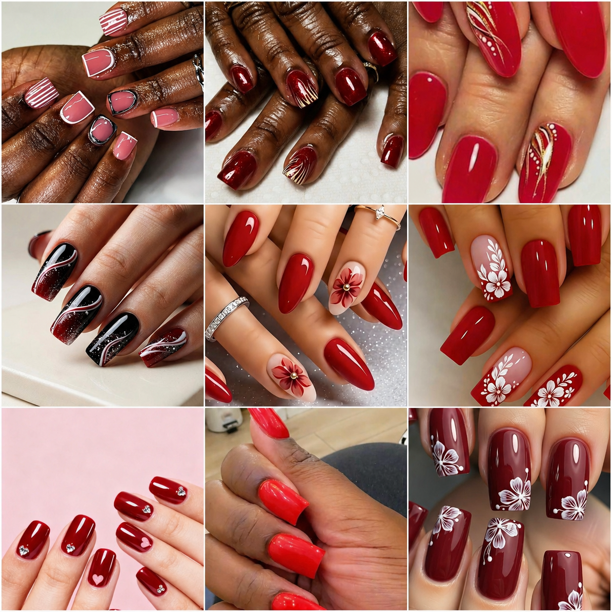 27 PHOTOS: Beautiful Red Nail Ideas For Short Nails