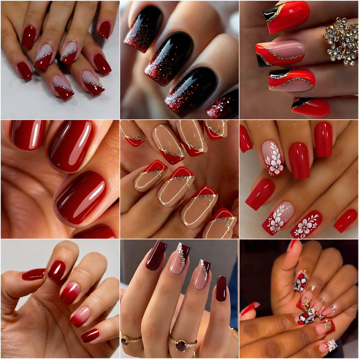 25 PHOTOS: Red Nail Designs For Clean Short Nails