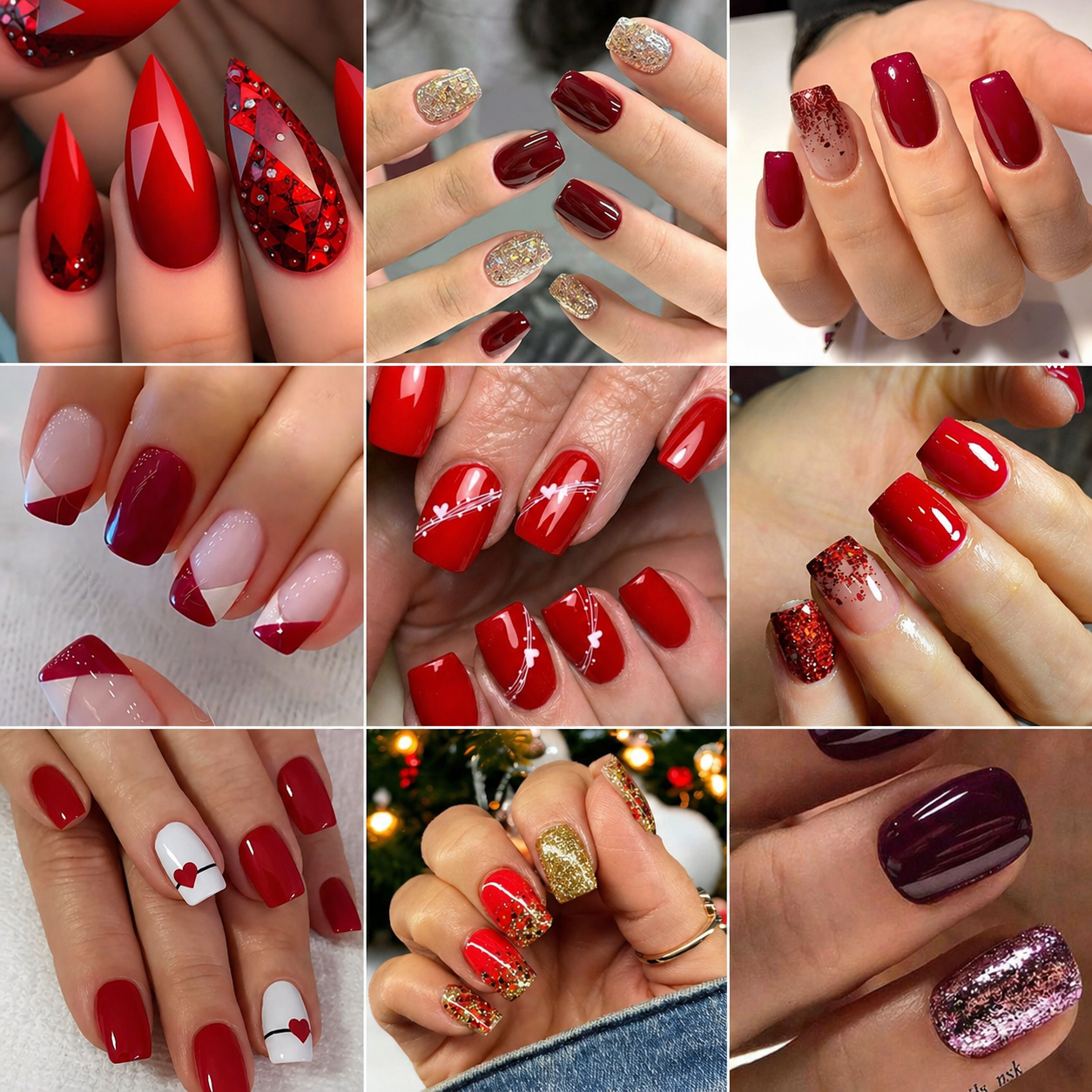 35 STYLES: Red Nail Designs For Short Nail Lovers