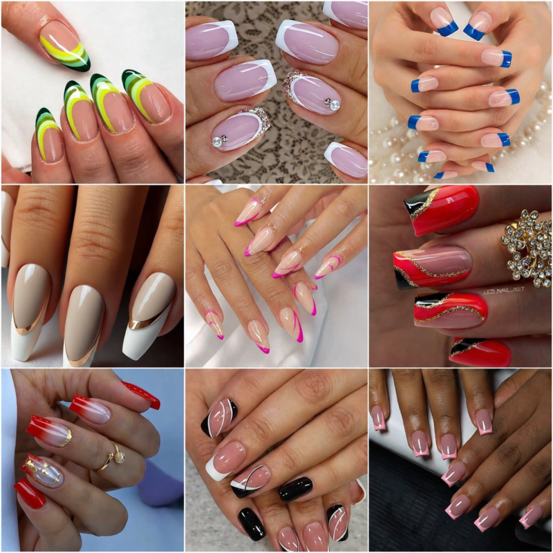 26 PHOTOS French Tip Nail Looks With Creative Detail